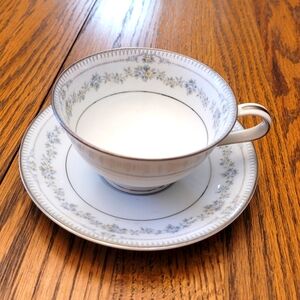 Noritake China Norwood 6011 Footed Tea Cup & Saucer
